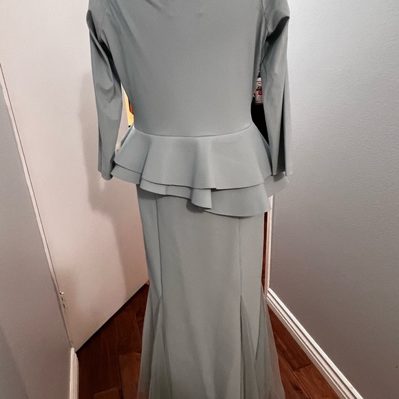 Chiara Boni La Petite Robe Light dusky blue gown - Picture 8 of 16